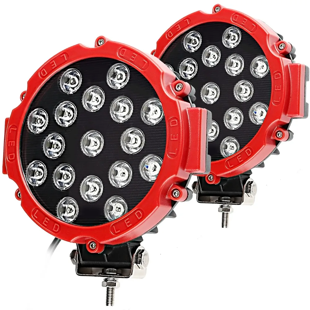 7" 51W LED Work Lights 12V 24V High Power Spot beam For Lada 4x4