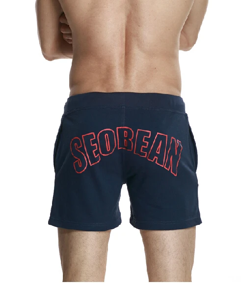 2015 New Seobean summer men's short solid color home shorts 100% cotton breathable sports casual shorts 4 colors size S/M/L/XL 2015 New Seobean summer men's short solid color home shorts 100% cotton breathable sports casual shorts 4 colors size S/M/L/XL
