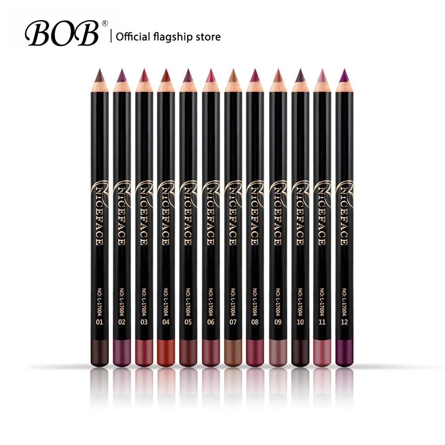 

BOB Brand Makeup Lip Liner Pencil Contour Lip Beauty Makeup Waterproof Nude Matte Lipstick Matte Eyebrow Eye Lip Cosmetis Pen