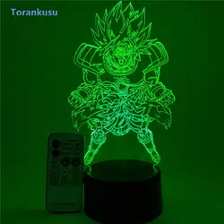 Lampe Dragon Ball Супер броли Коллекционные Фигурки дети подарок 3D ночник Dragon Ball лампа 8 цветов Изменение игрушечные лошадки модель