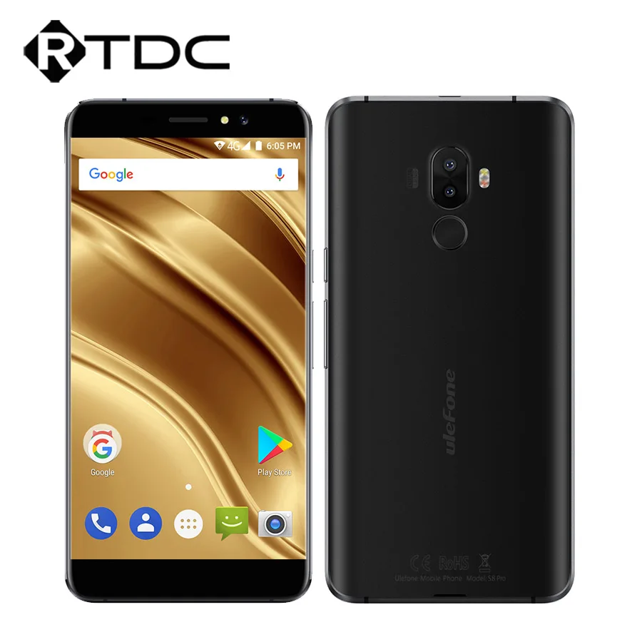 

Ulefone S8 Pro Dual Rear Cameras Android 7.0 MTK6737 Quad Core 5.3''HD 13MP 2GB RAM 16GB ROM 3000mAh 4G LTE Mobile Phone