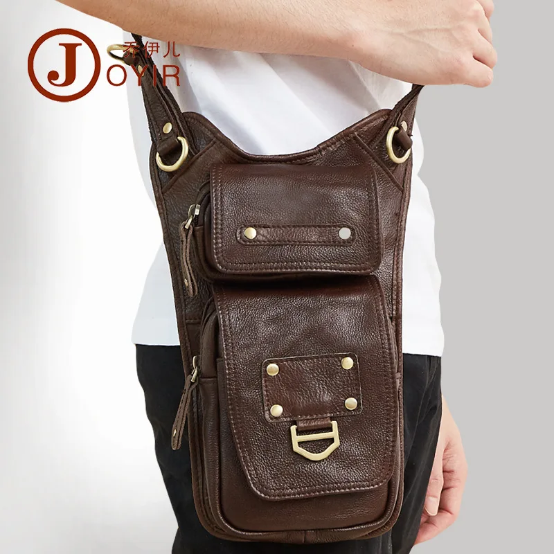 

061018 new hot men leather messenger bag male vintage shoulder bag