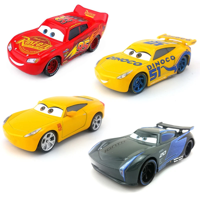 

Disney Pixar Cars Lightning McQueen Mater Jackson Storm Cruz Sheriff 1:55 Diecast Metal Alloy Toys Model Car Kids Boy Gift