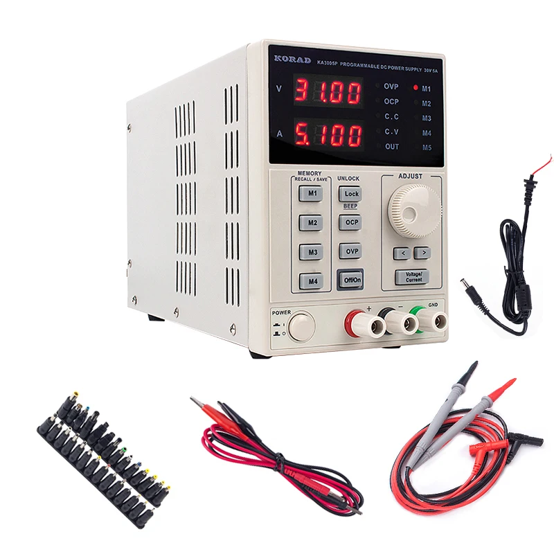 

KORAD DC POWER SUPPLY 30V/5A Digital CV/CC Storage/Memory/Lock R232 and USB Computer 4 Digit Led Displays KA3005P