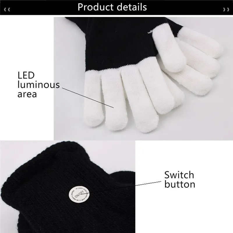 Креативные 7 режимов светодиодный палец освещение мигающие светящиеся перчатки световое украшение для рейва праздничные события вечерние светящиеся крутые перчатки