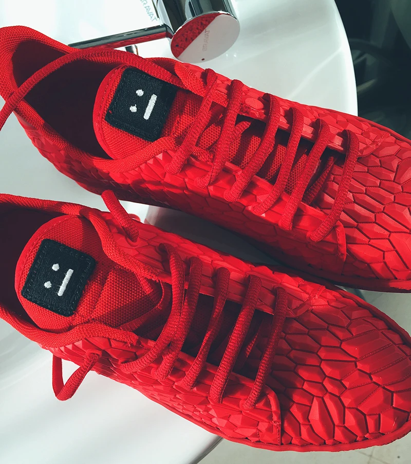 

2016 Top Selling Mens Hip Hop Shoe Red Color High Top Sneaker Glowing Casual Skateboard Flats Crack Cortex Mens Designer Sneaker