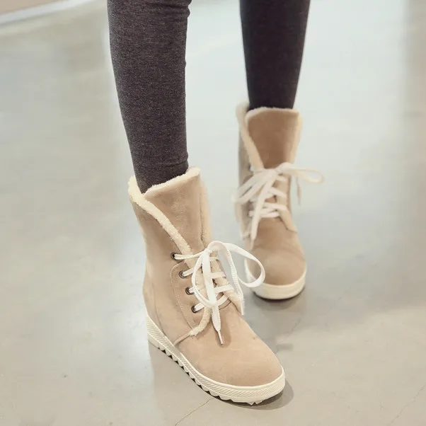 S.romance/женские ботинки; модные зимние ботинки с круглым носком; зимние ботинки на шнуровке; женская обувь; цвет черный, желтый, серый; большие размеры 34-43; SB311