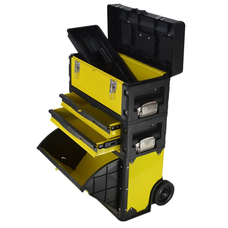 

three-layer trolley toolbox set pliers Multi-function household trolly tool box