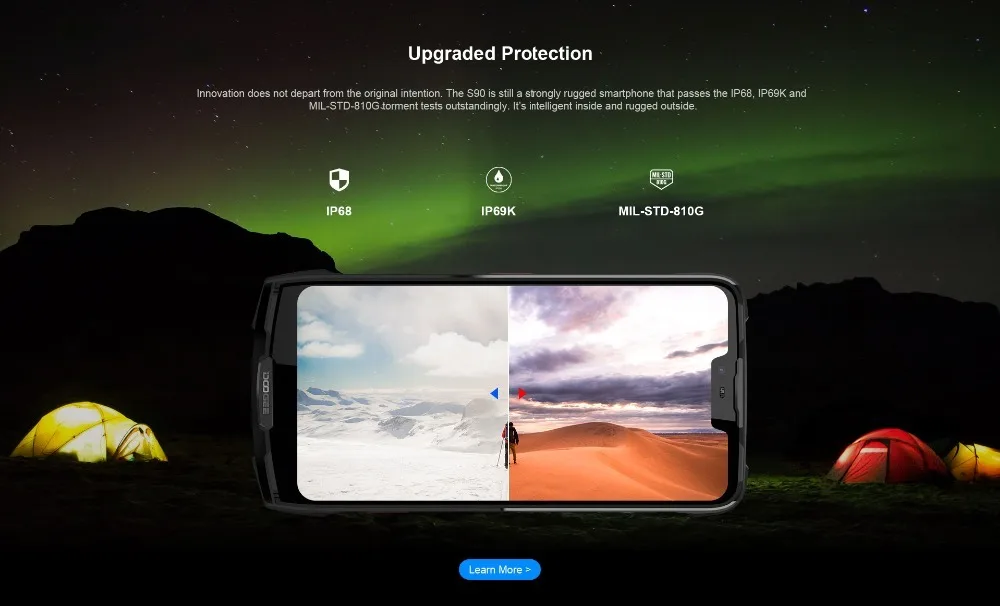 Оригинальный Ip68 Doogee S90 4g мобильный телефон Водонепроницаемый противоударный 5050 mah 6,18 ''Mt6671 6 gb 128 gb смартфон 16mp Камера сотовый телефон