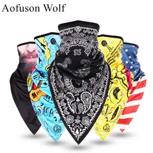 3D напечатаны треугольный маска-нагрудник Лыжный Спорт маска Сноубординг ветрозащитный Велоспорт Пеший Туризм Мотоцикл езда на велосипеде Забавный чехол с изображением гримас шарф