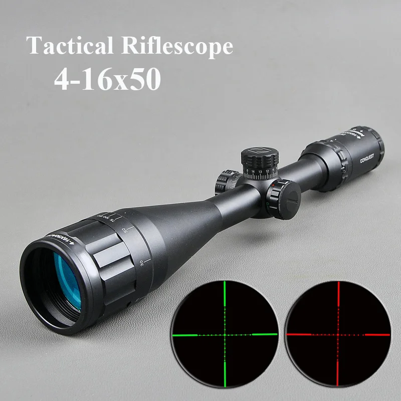 

ZEISS CONQUEST 4-16X50 White Letter Marking Optics Riflescope Red And Green Reticle Fiber Optic Sight Sniper Hunting Scope