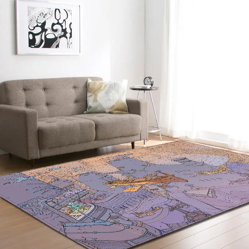 Европейский стиль, животный принт, ковер для гостиной, спальни, современная мода, противоскользящий большой ковер, детский коврик для игры, коврик для дома