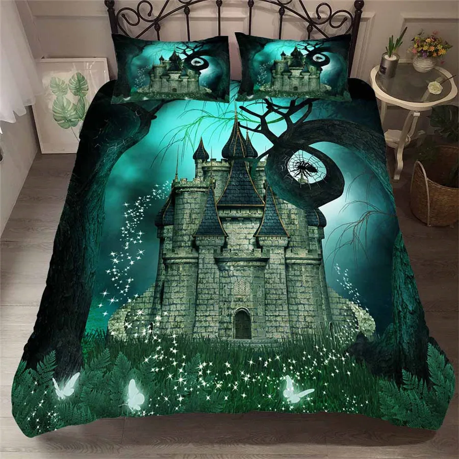 

Bedding Set 3D Printed Duvet Cover Bed Set Sea Fantasy Fairy Forest Home Textiles for Adults Bedclothes with Pillowcase #MJSL10