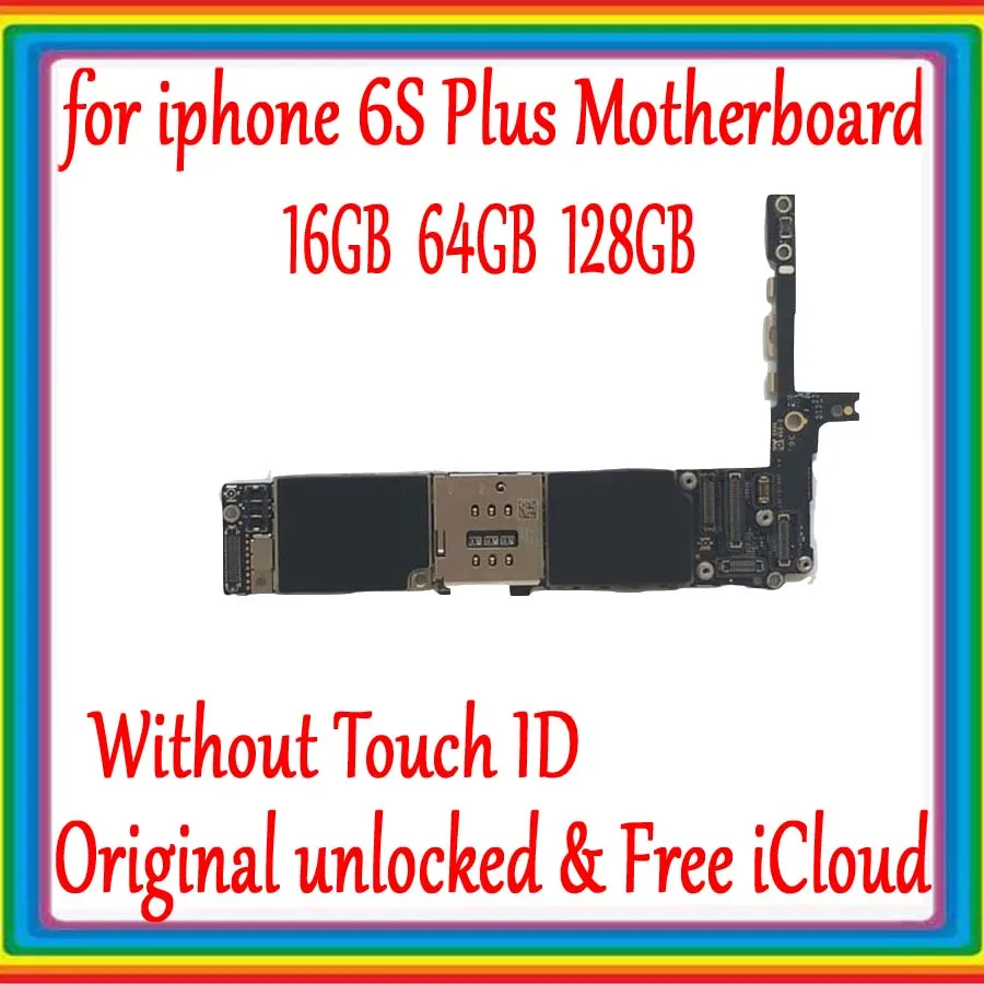 

Motherboard For iPhone 6S Plus 5.5inch Unlocked Mainboard with/No Touch ID,Original Unlocked for iphone 6s Plus,16GB 64GB 128GB