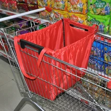 Reusable Grab Bag Shopping Grocery Bag Insulated Tote Foldable Supermarket Large Capacity Holds Up To 40 Lbs Trolley Storage Bag
