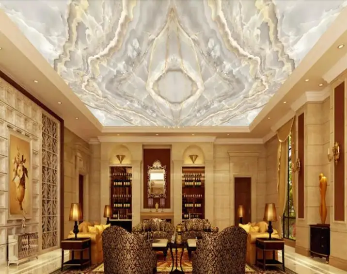 

3d Wallpaper Marble luxury Ceiling Background Modern Mural for Living Room 3d photo wallpaper ceiling