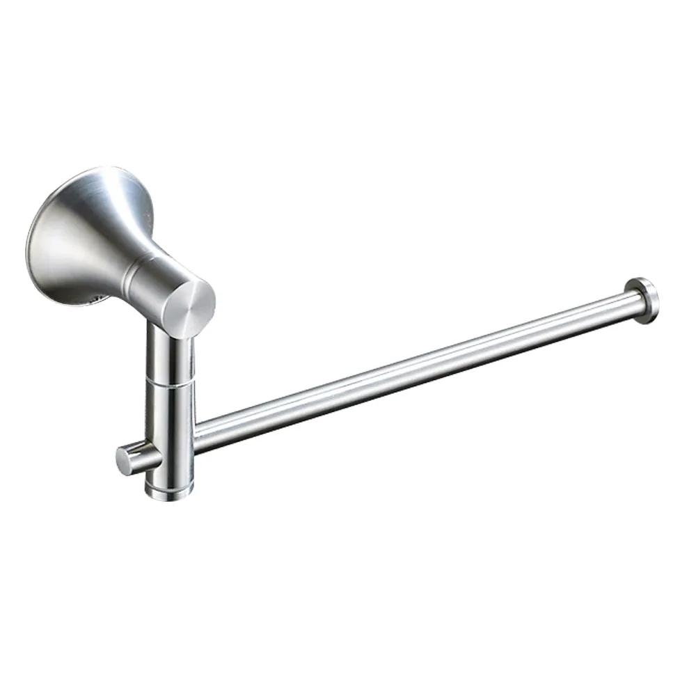 304 Stainless Steel Silver Brushed Single Towel Bar Kitchen Bathroom
