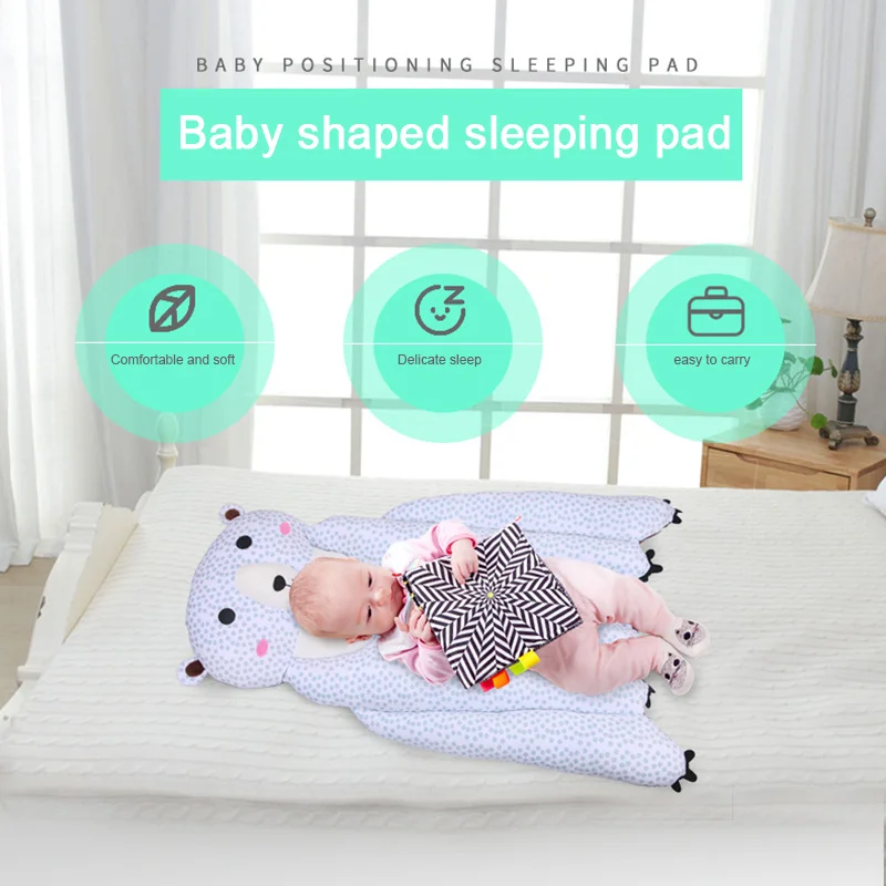 

Baby Bed Mattress Adorable Cartoon Style Sleep Positioner Body Support for Infant Crib Stroller 998
