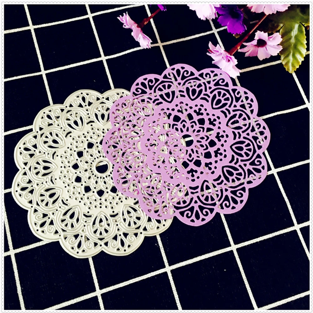 Прекрасный цветок Doily высечки новые металлические высечки для DIY скрапбукинга карты декор трафареты с тиснением Troqueles ремесла штампы