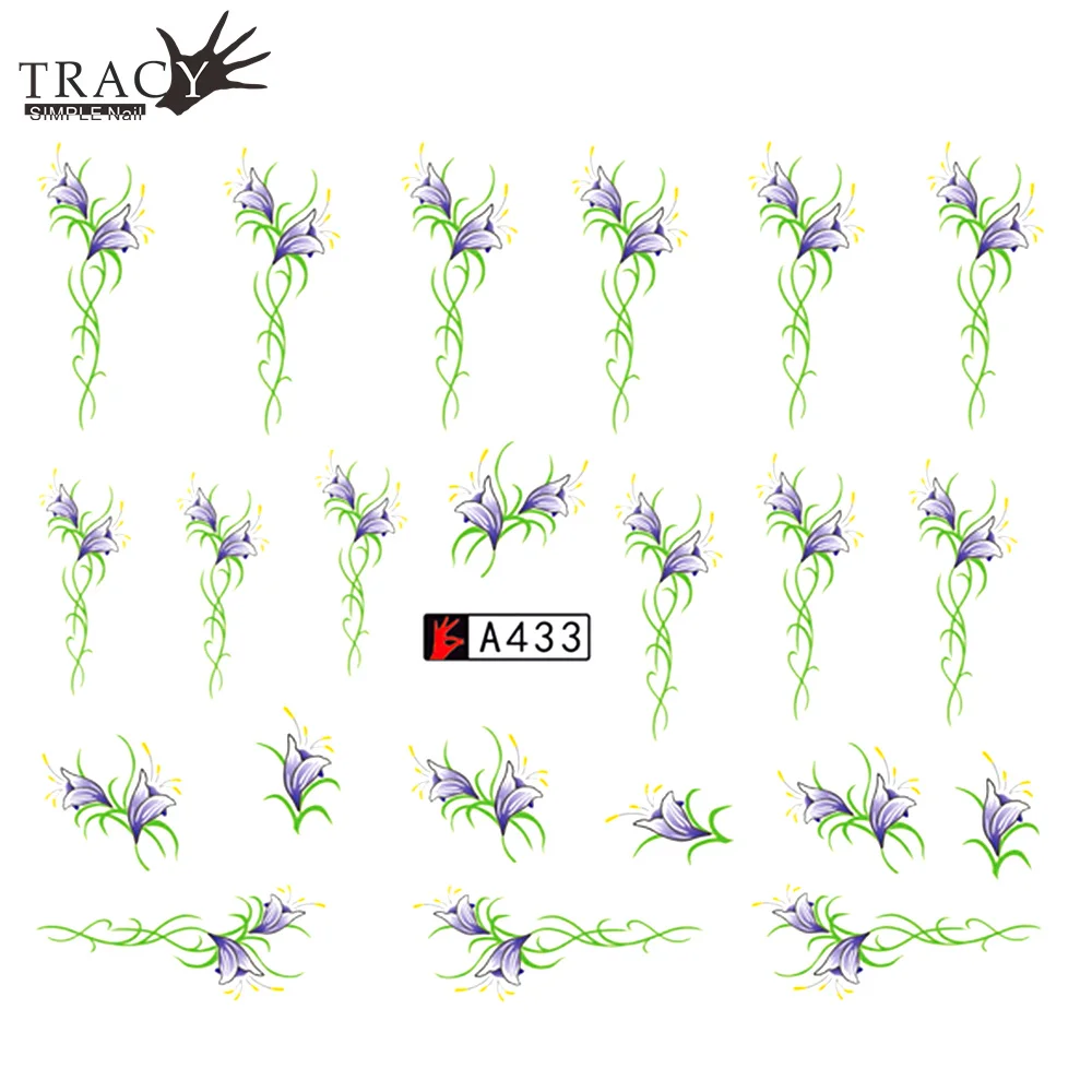 48 дизайнов/комплектов, сделай сам, цветок, красота, дизайн ногтей, наклейки, украшение, маникюр, ногти, обертывание, Временные татуировки, инструмент, TRA433-480