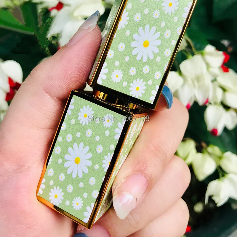 

10pcs Empty Lipstick Tube Magnetic Buckle Lip Balm Tubes DIY Embossment Feeling Cosmetic Container Tool Refillable Bottles