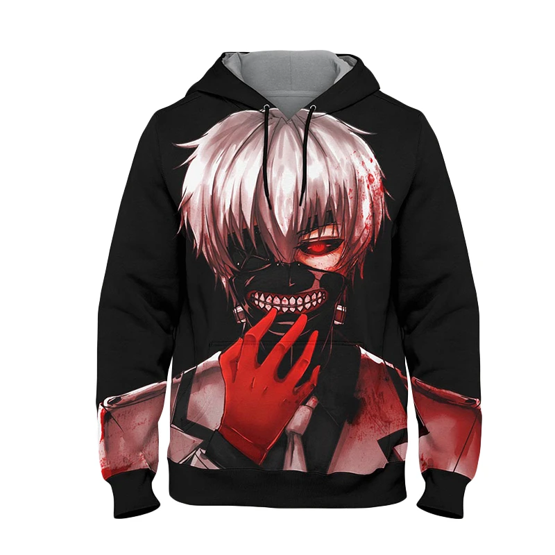 Cloustyle 東京グール男性パーカー 3d 白髪 Jinmu ヤンパーカー男性赤目男性パーカー長袖男性プルオーバー S 5xl Hoodies Sweatshirts Aliexpress
