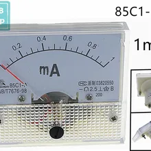 1 шт. 85C1-mA 1mA DC стрелочный Амперметр 85C1 серии аналоговая AMP метр 64*56 мм Размер