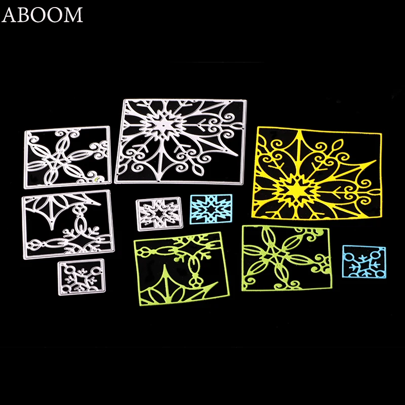 

ABOOM Hot 5PCS Metal Steel Square Frame Cutting Dies Stencil For DIY Scrapbooking Album Paper Card Photo Decorative Die Cut Die