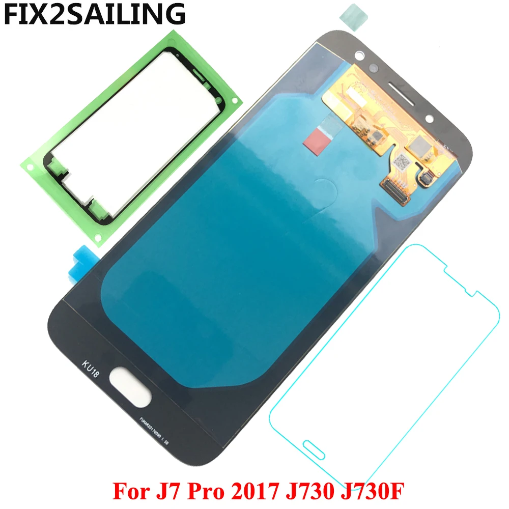 

New Display Super AMOLED LCD Display 100% Tested Working Touch Screen Assembly For Samsung Galaxy J7 Pro 2017 J730 J730F