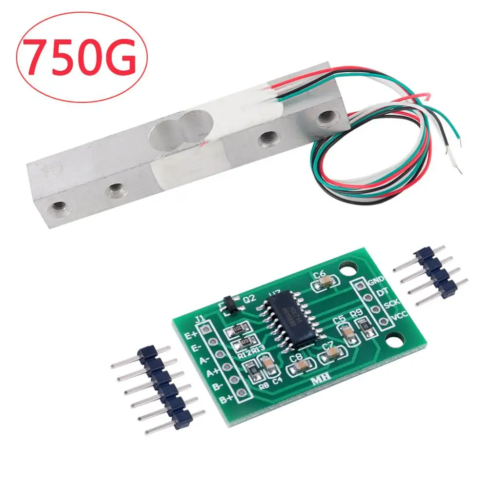 

750g Scale Load Cell Weight Weighing Sensor Module+HX711 Weight Sensor 24bits AD Module for Arduino DIY RCmall