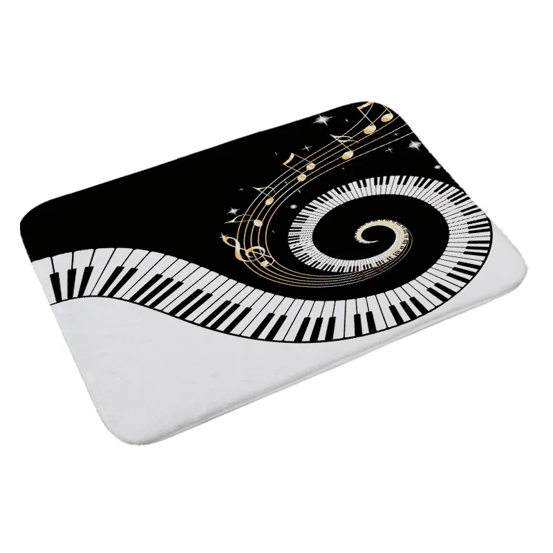 Фортепианные заметки Печатный коврик входной двери Прихожая фланелевый Противоскользящий коврик на пол в ванной кухонные ковры дверной коврик ковер