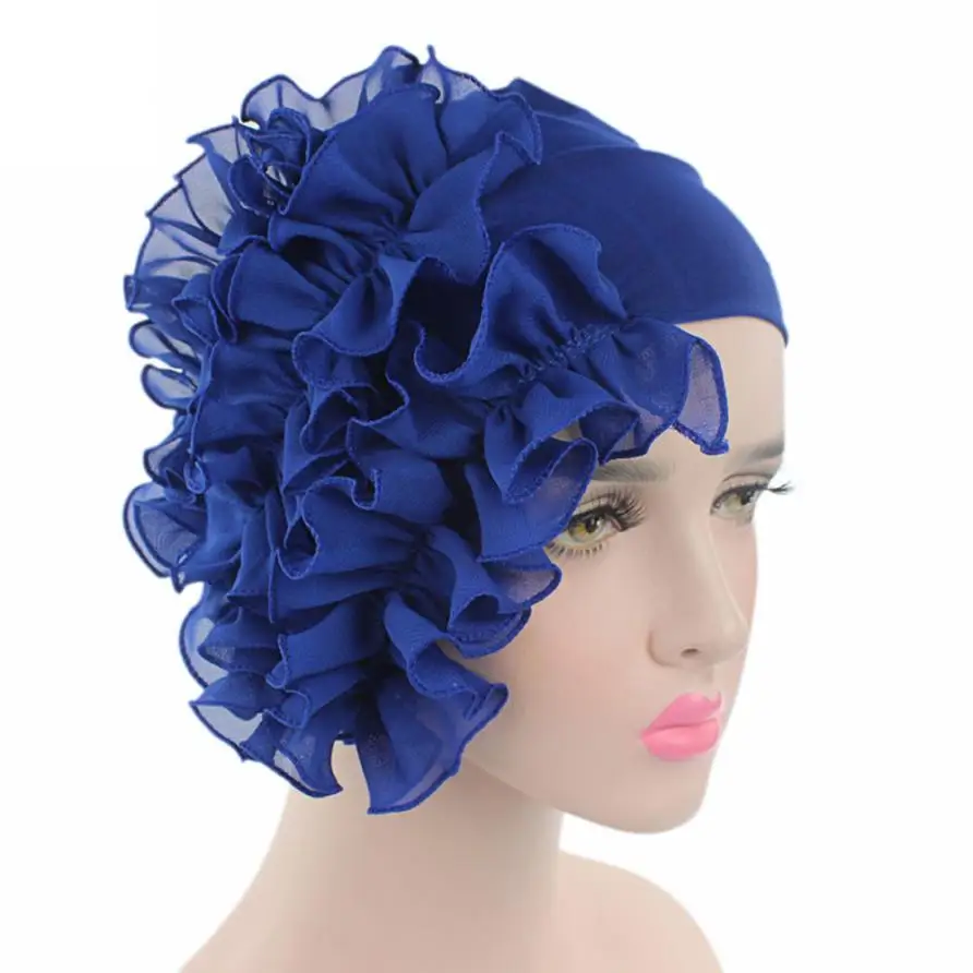 Женская Шапочка шарф с большим цветком|wrap cap|hat beanie scarfgorras mujer |