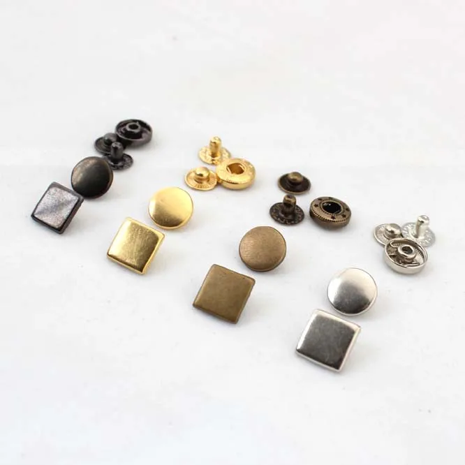 

4 colors Round /Square copper snap button diameter 12MM down jacket Patchwork DIY bag accessories 40 set/lot