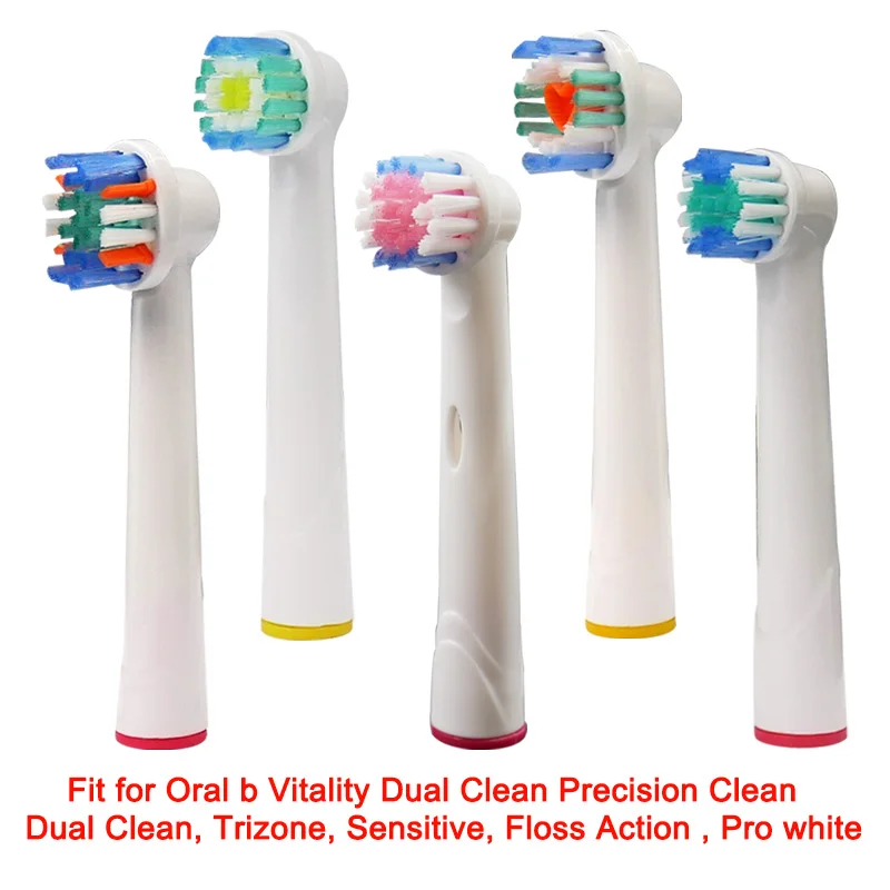 

4PCS Electric Toothbrush Heads For Oral B Vitality Sensitive 3D Pro Health Profesional Care White Clean Replacement New Design