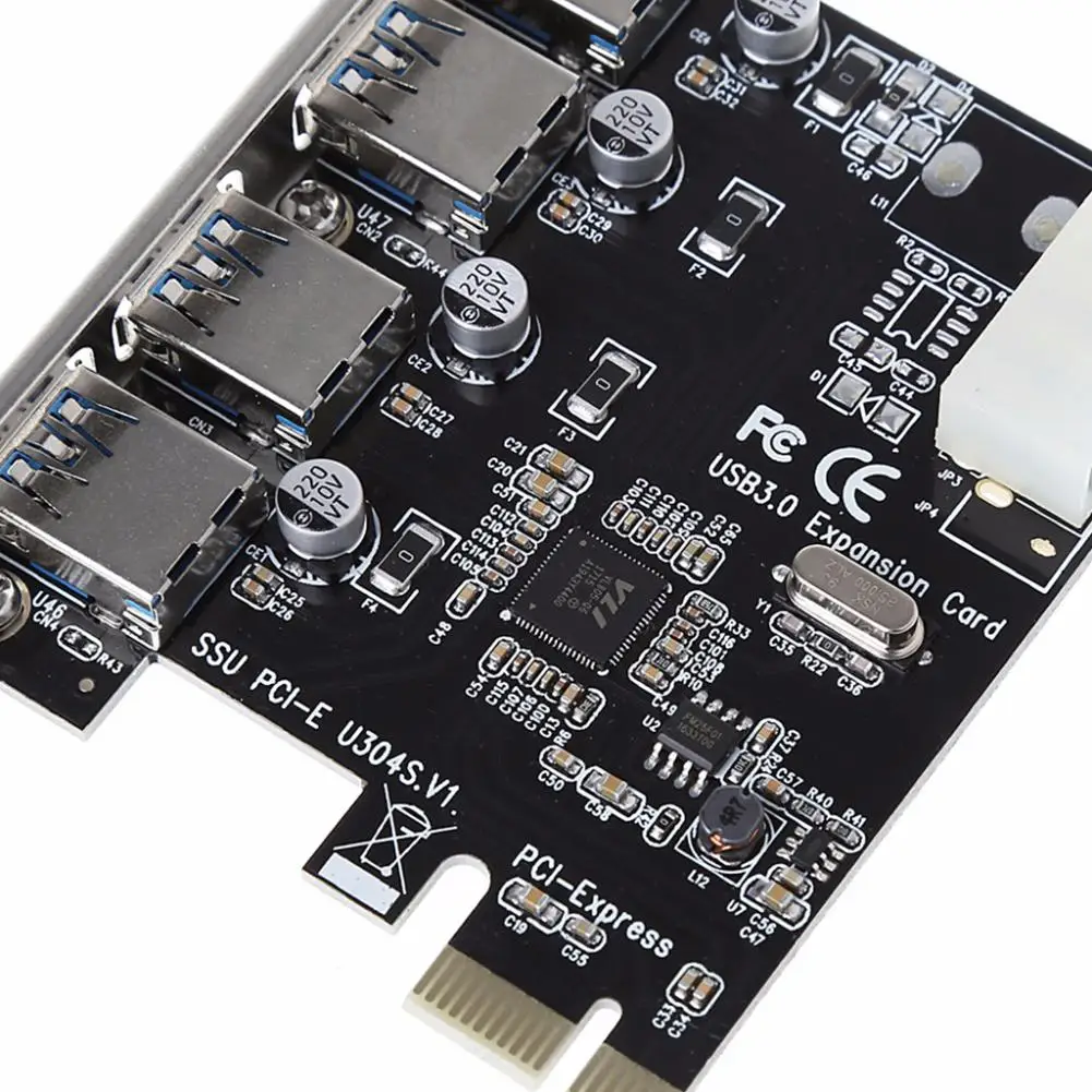 BEESCLOVER 4 порта USB 3,0 PCI-E Плата расширения адаптер внешний 2 порта USB3.0 концентратор внутренний разъем PCI-E карта IDE мощность