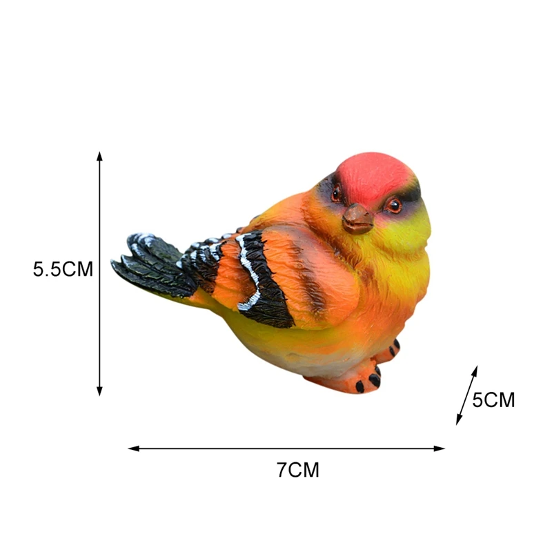 10 стилей животное Птица орнамент фигурка с железным кольцом Милая птица полимерные садовые изделия дизайн пейзаж скульптура фестиваль Декор - Цвет: A4