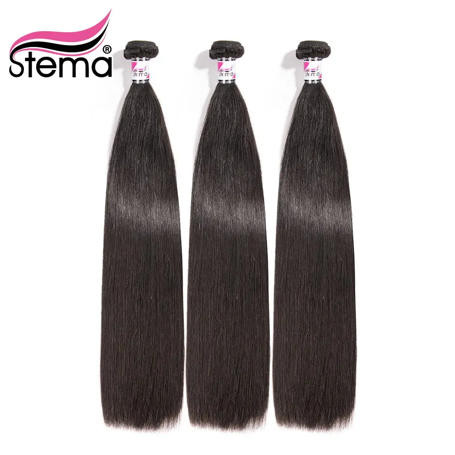 Stema Brazilian Hair Straight Hair Bundles 3pcs Lot Remy Human