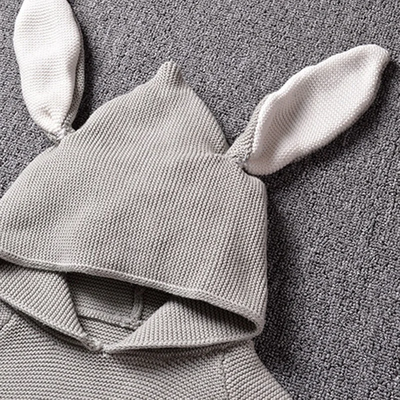 Осенние свитера для новорожденных мальчиков хлопковый свитер с 3D кроликом детский вязаный свитер для девочек, От 1 до 5 лет для мальчиков и девочек