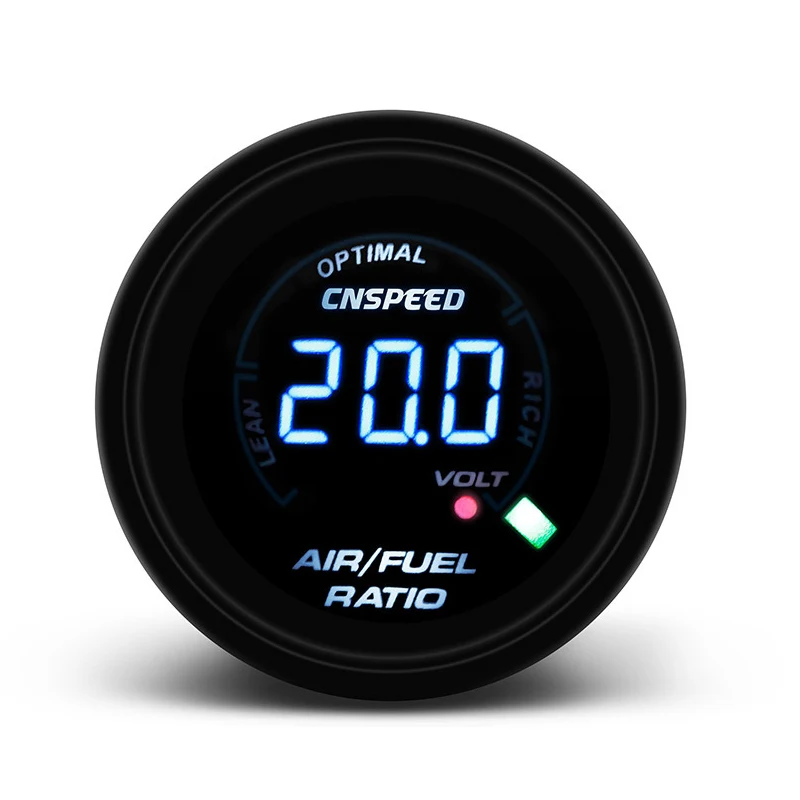 Car 2 Inch 52mm 2 in 1 Air Burning Table Voltage Gauge Durable Digital Display NJ88