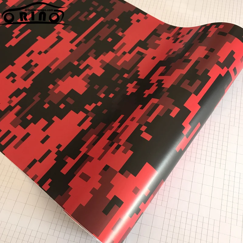 Black Red Digital Vinyl Film Sticker-6