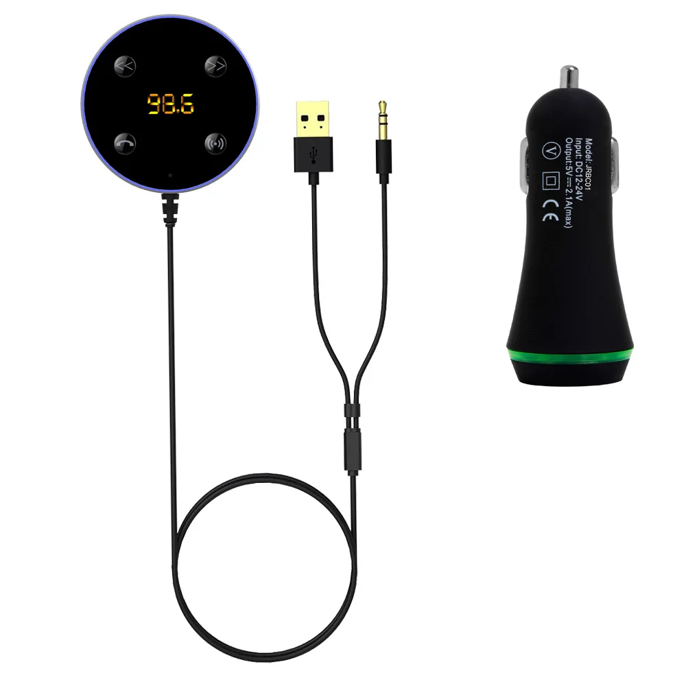 Bluetooth FM transmitter Hands-Free AUX Audio Receiver MP3 Audio Player Car charger car kit LCD Display Support IOS AGETUNR Bluetooth FM transmitter Hands-Free AUX Audio Receiver MP3 Audio Player Car charger car kit LCD Display Support IOS AGETUNR