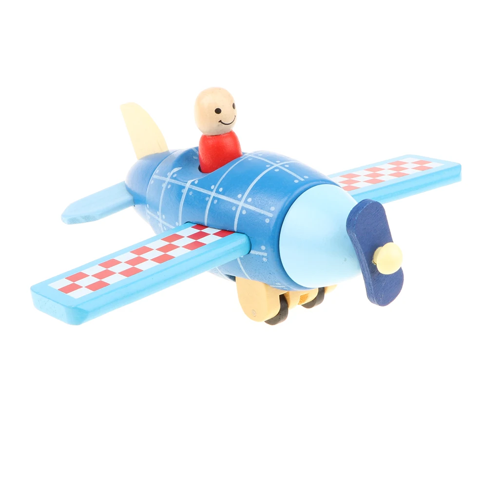3Pcs DIY Wooden Toys Assembled Magnetic Aircraft Model for Kids Toddlers Educational Toy Gift, Plane, Rocket, Helicopter