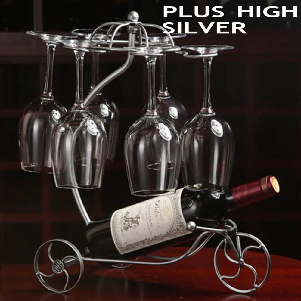 Decorative Racks Wine Bottle Holder Hanging Upside Down Cup Goblets Display Rack Iron Wine Stand Arts Design KC1283  (12)