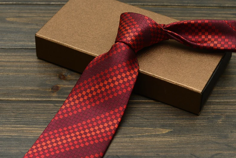 2018 новые мужские Галстуки брендовые классические жаккардовые переплетения красный плед галстук мода 9 см галстук галстуки для Бизнес