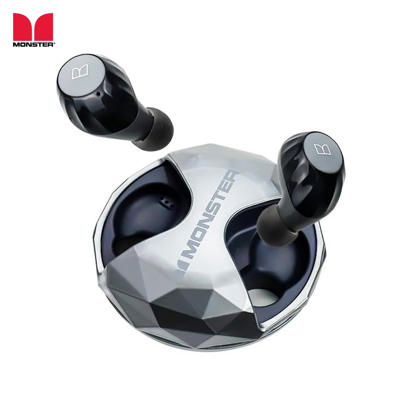 

Monster AirLinks TWS In-Ear Earphone Wireless Bluetooth 5.0 Earbuds IPX5 Water Resistant Multi Function Button with Charging Box