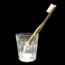 Эко-дружественных мягкая Щетинная зубная щетка Натуральный Бамбуковый Уголь для взрослых, для ротовой полости уход за зубами щетка круглая деревянная ручка для путешествий Зубная щётка