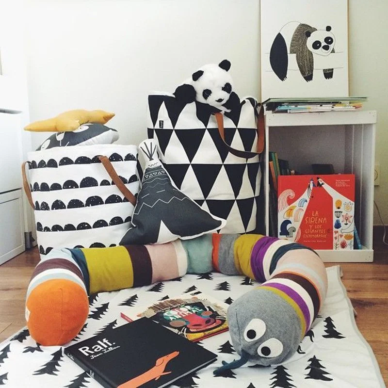 New Baby Cute Letter Canvas Toys Bags Kids Wall Pocket Children Cute Bedroom Bags 40X50CM