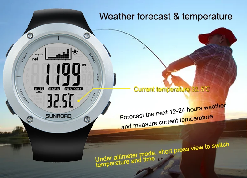 Sunroad FR722 fishing sports watch single description photo EN 05