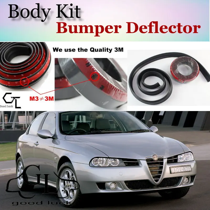Бампер для губ дефлектор губы Alfa Romeo 156 AR 1997 ~ 2007 передний спойлер юбка TOPGEAR Friends