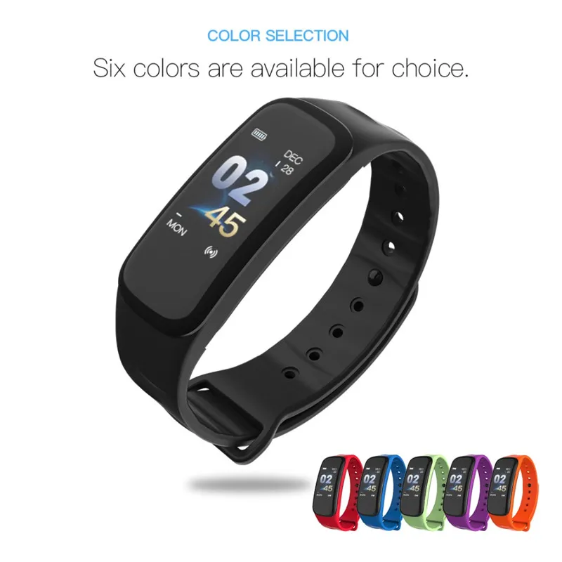 

Color Screen Smart Bracelet Watch Mens Woman Waterproof Fitness Tracker Heart Rate Monitor Smart Band for Android IOS Watch Men